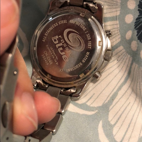Fossil men’s blue steel watch - Picture 4 of 4